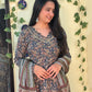 Full-sleeves Pure Cotton Anarkali Set