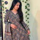 Full-sleeves Pure Cotton Anarkali Set