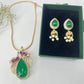 Drop shape stone pendent necklace