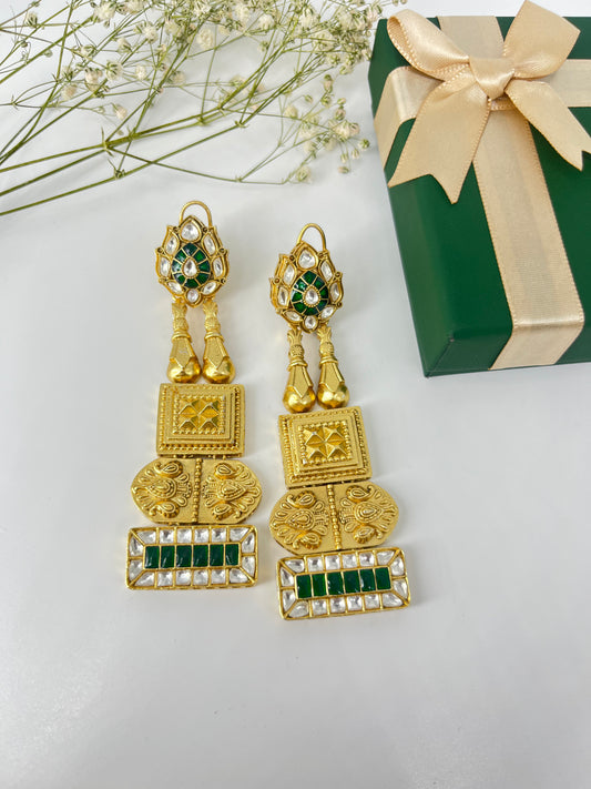 Polki statement earring