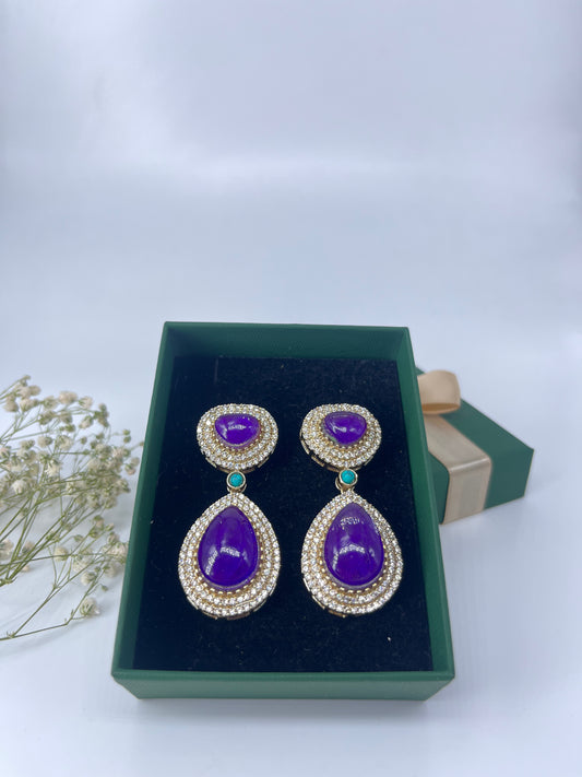 Doublet stone earring