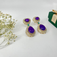 Doublet stone earring