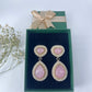 Doublet stone earring