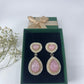 Doublet stone earring