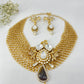 Polki stone statement necklace