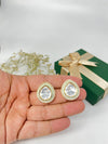 Contemporary polki studs