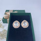 kundan stud with a cover of pearl line