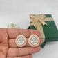 kundan stud with a cover of pearl line