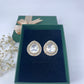 kundan stud with a cover of pearl line