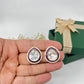 kundan stud with a cover of pearl line