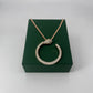 Rose gold diamond pendant necklace