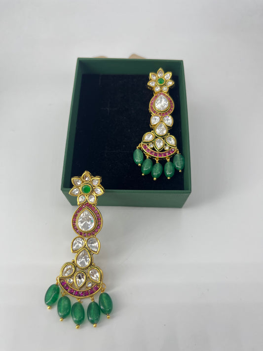 floral kundan earring
