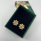 ruby kundan floral stud
