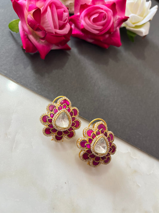 TRADITIONAL IMITATION RUBY STUD