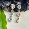 HEART SHAPED SWAROVSKI CRYSTAL DANGLER