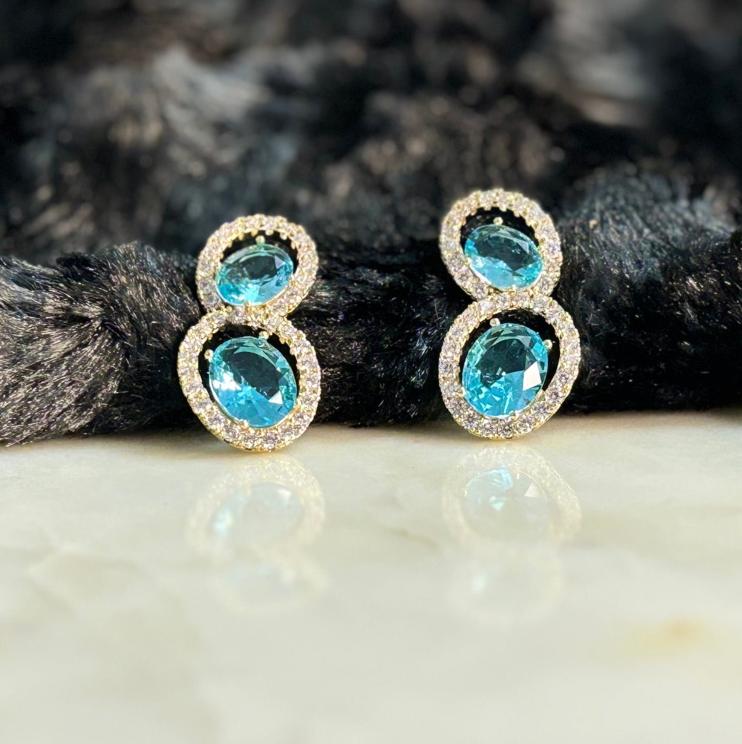 Crystal Earring - Sky