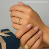 Classic Gold-Plated CZ Ring combo Set