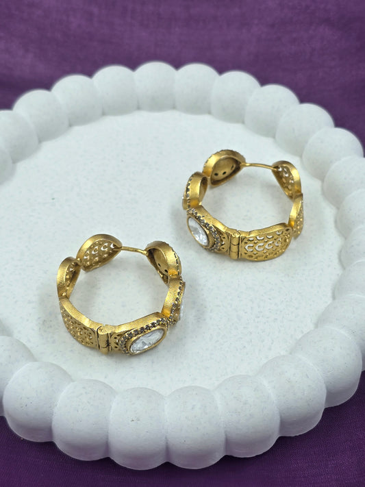 Matt Gold Kundan Ear Hoops