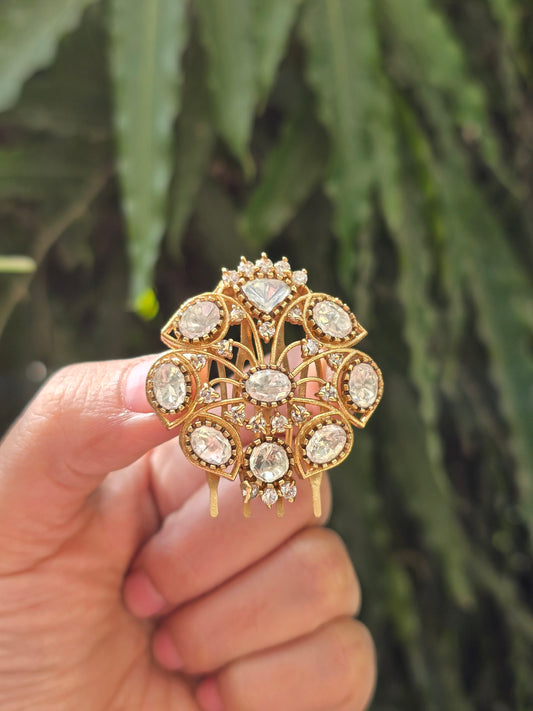 Polki Floral Hairpin/Comb