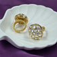 Oval Polki Adjustable Ring