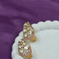 Gold-Plated Pachi Kundan Statement Stud Earrings