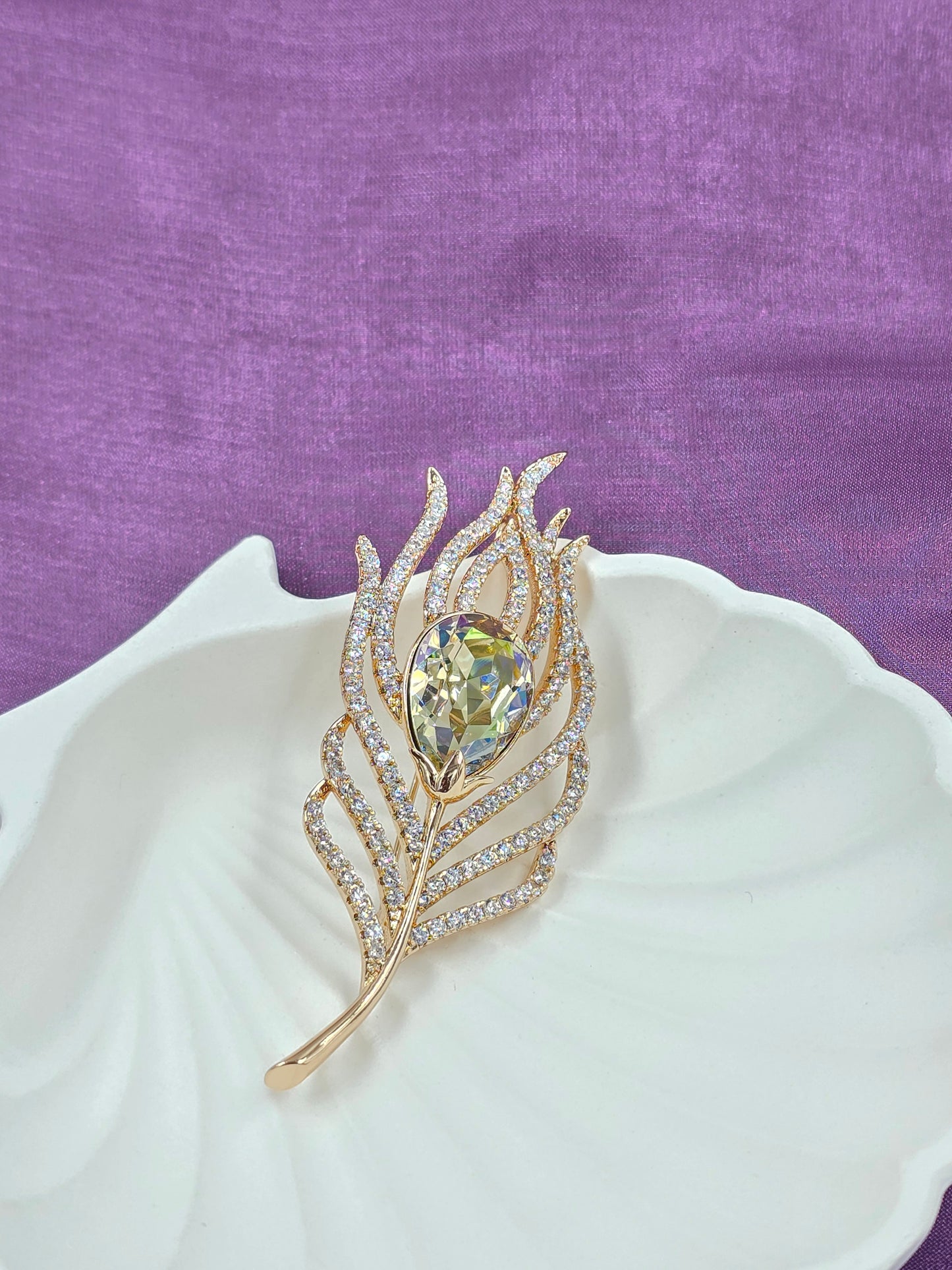 Peacock Feather Brooch | Morpankh Brooch