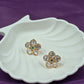 Gold-Plated Kundan Floral Stud Earrings