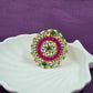Statement Jadau Kundan Ring