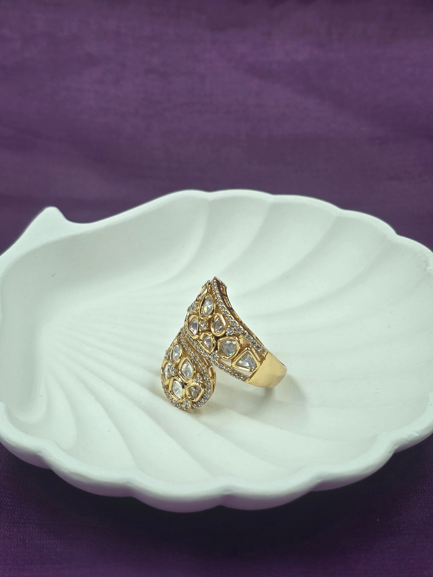 The Double-Band Polki Ring