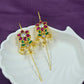 Floral Threader Dangler Earrings