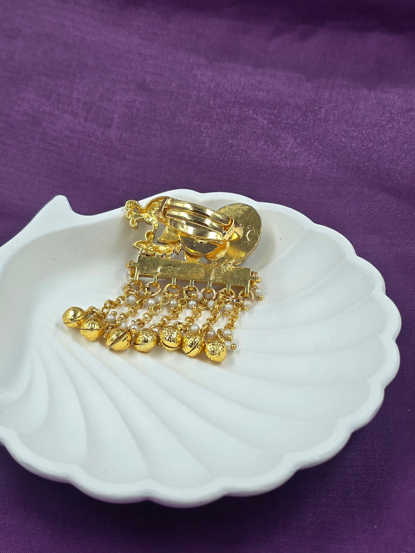 Peacock Motive Rajwadi Ring