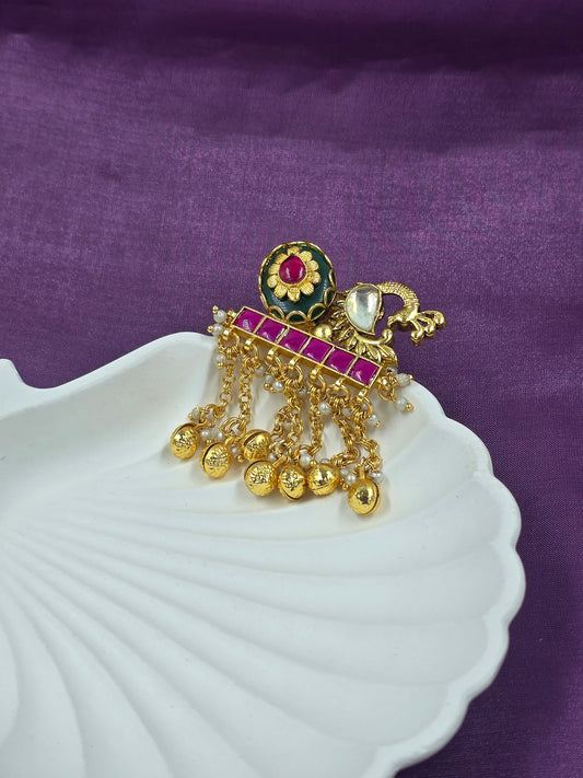 Peacock Motive Rajwadi Ring