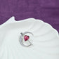 Heart & Moon Brooch
