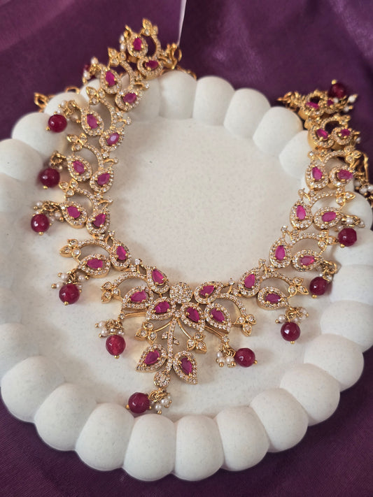 Minimal Ruby Necklace