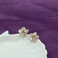 Gold-Plated Kundan Floral Stud Earrings