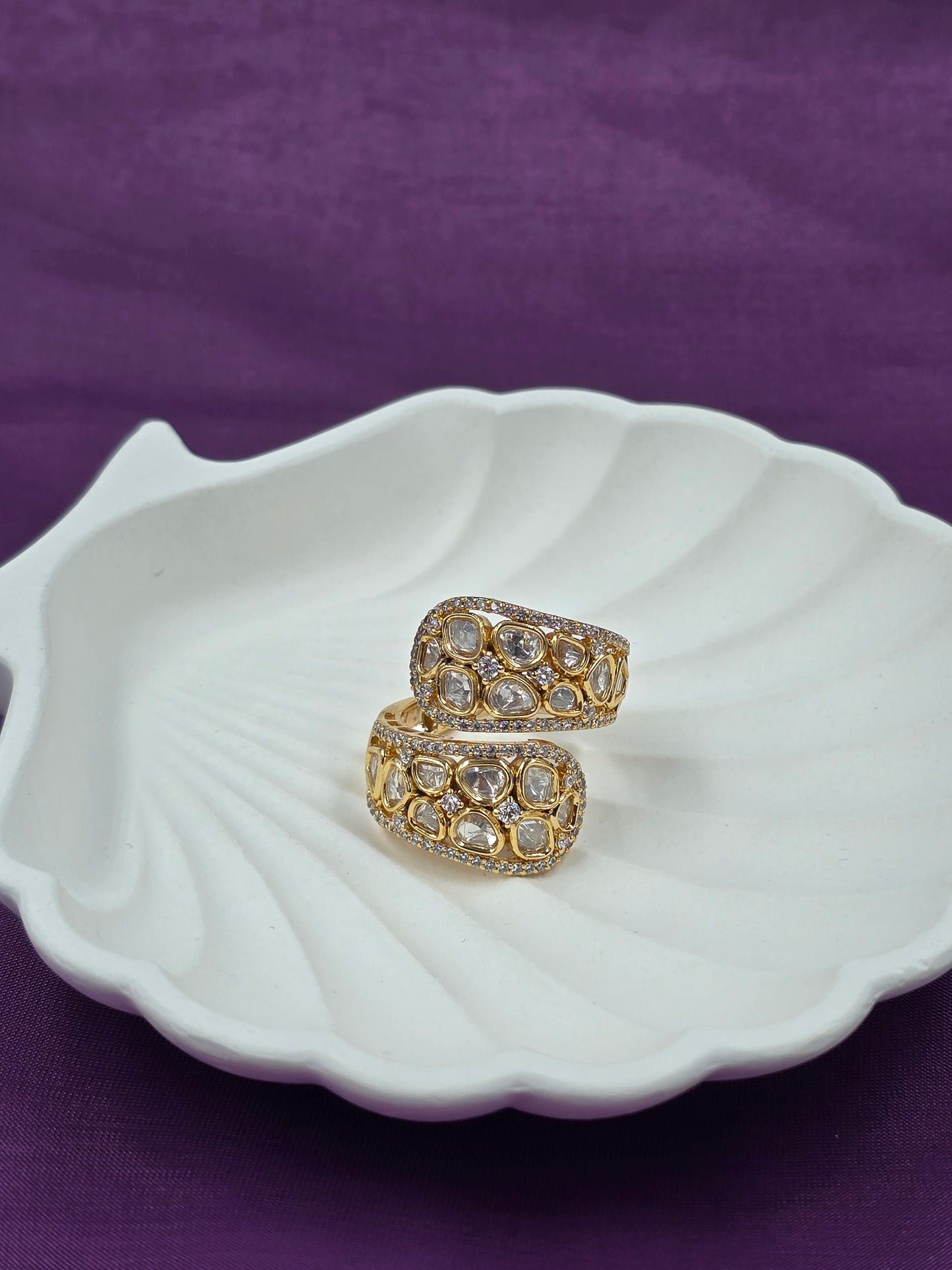 The Double-Band Polki Ring