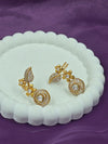 Gold-Plated Floral Polki CZ Earcuff
