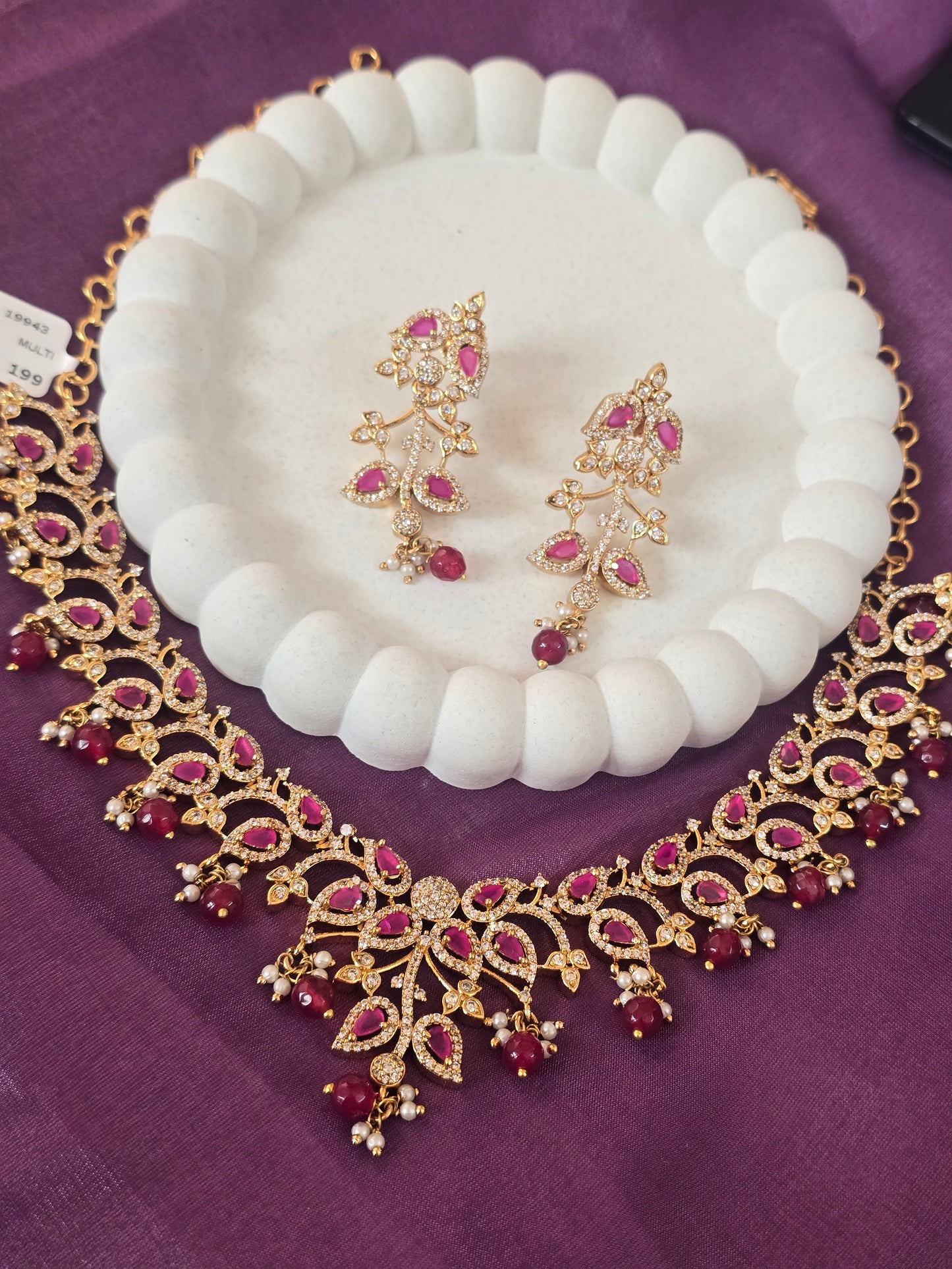 Minimal Ruby Necklace