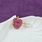 Apple & Pearl brooch